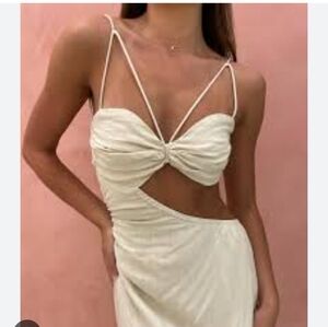 Sabo Skirt Strapless Cream Dress